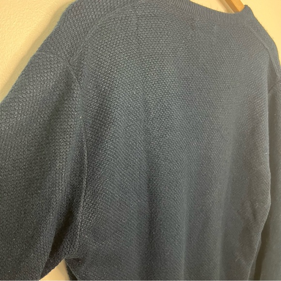 Christian Dior 100% Orlon Acrylic Sweater Men's Size XL Navy V Neck Knit Vintage - Picture 4 of 7